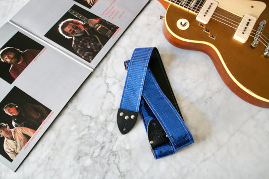 Blue 'Sequin' Guitar/Bass Hippie Strap