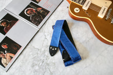 Load image into Gallery viewer, Blue &#39;Sequin&#39; Guitar/Bass Hippie Strap
