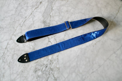 Blue 'Sequin' Guitar/Bass Hippie Strap