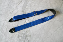 Load image into Gallery viewer, Blue &#39;Sequin&#39; Guitar/Bass Hippie Strap
