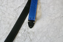 Load image into Gallery viewer, Blue &#39;Sequin&#39; Guitar/Bass Hippie Strap
