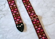 Load image into Gallery viewer, Wine Red &#39;Woodstock&#39; Guitar/Bass Hippie Strap
