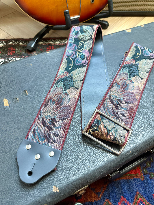 Custom wide 3" 'Floral Tapestry' Guitar/Bass Hippie Strap