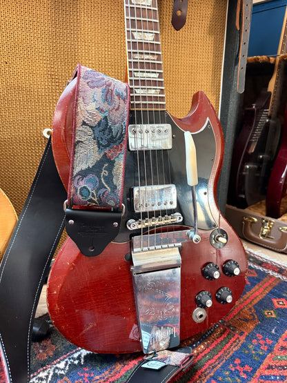 Custom wide 3" 'Floral Tapestry' Guitar/Bass Hippie Strap