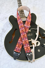 Load image into Gallery viewer, Burgundy &#39;Woodstock&#39; Guitar/Bass Hippie Strap
