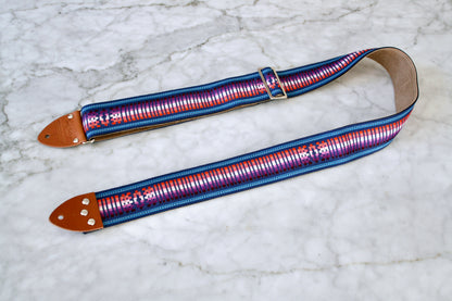 Blue 'California' Guitar/Bass Hippie Strap