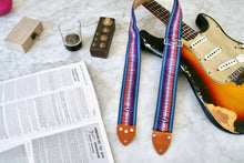 Load image into Gallery viewer, Blue &#39;California&#39; Guitar/Bass Hippie Strap
