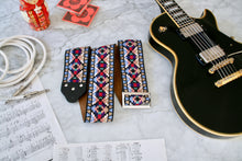 Load image into Gallery viewer, Custom wide 3&quot; &#39;Santa Fe&#39; Guitar/Bass Hippie Strap
