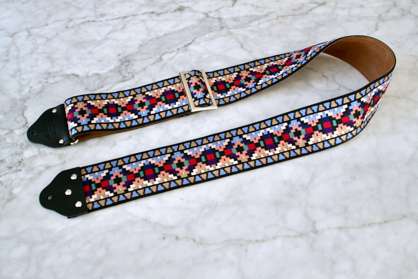 Custom wide 3" 'Santa Fe' Guitar/Bass Hippie Strap