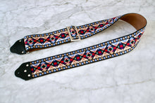 Load image into Gallery viewer, Custom wide 3&quot; &#39;Santa Fe&#39; Guitar/Bass Hippie Strap
