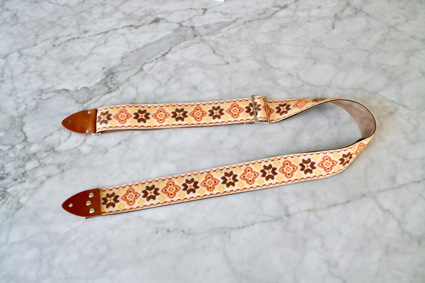 Beige 'Altamont' Guitar/Bass Hippie Strap