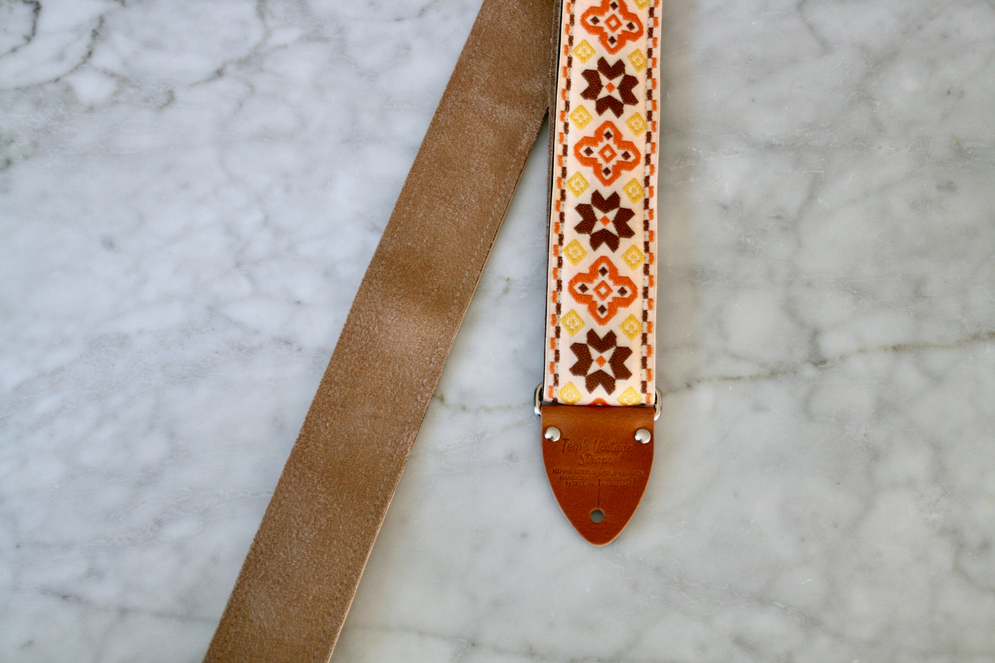 Beige 'Altamont' Guitar/Bass Hippie Strap
