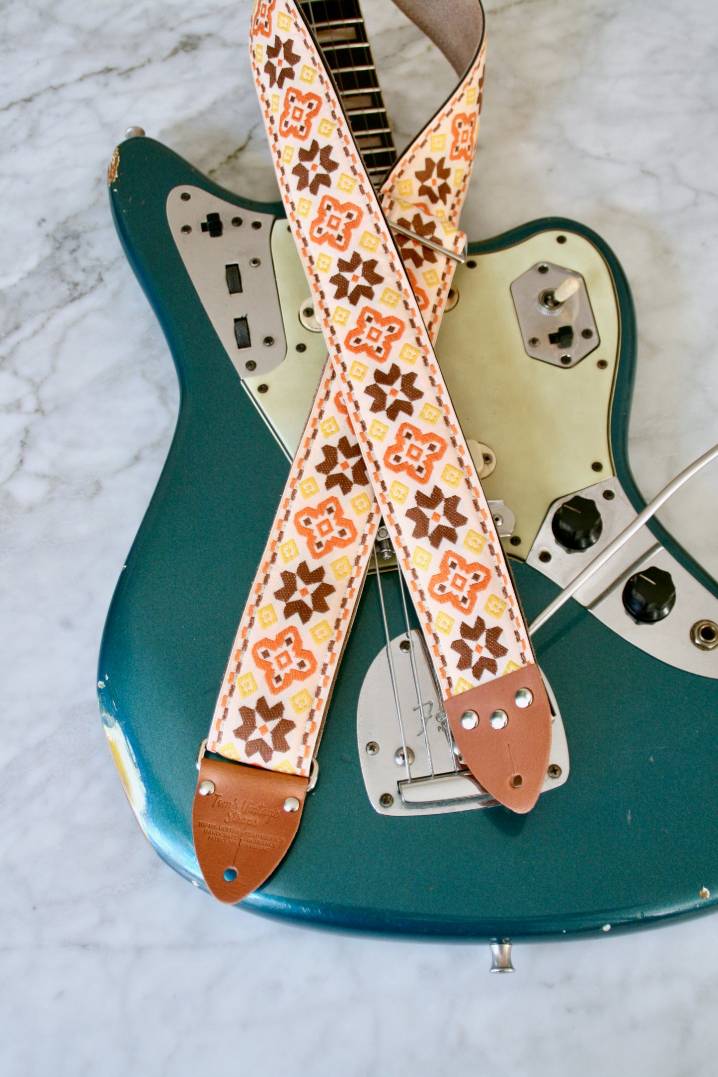 Beige 'Altamont' Guitar/Bass Hippie Strap