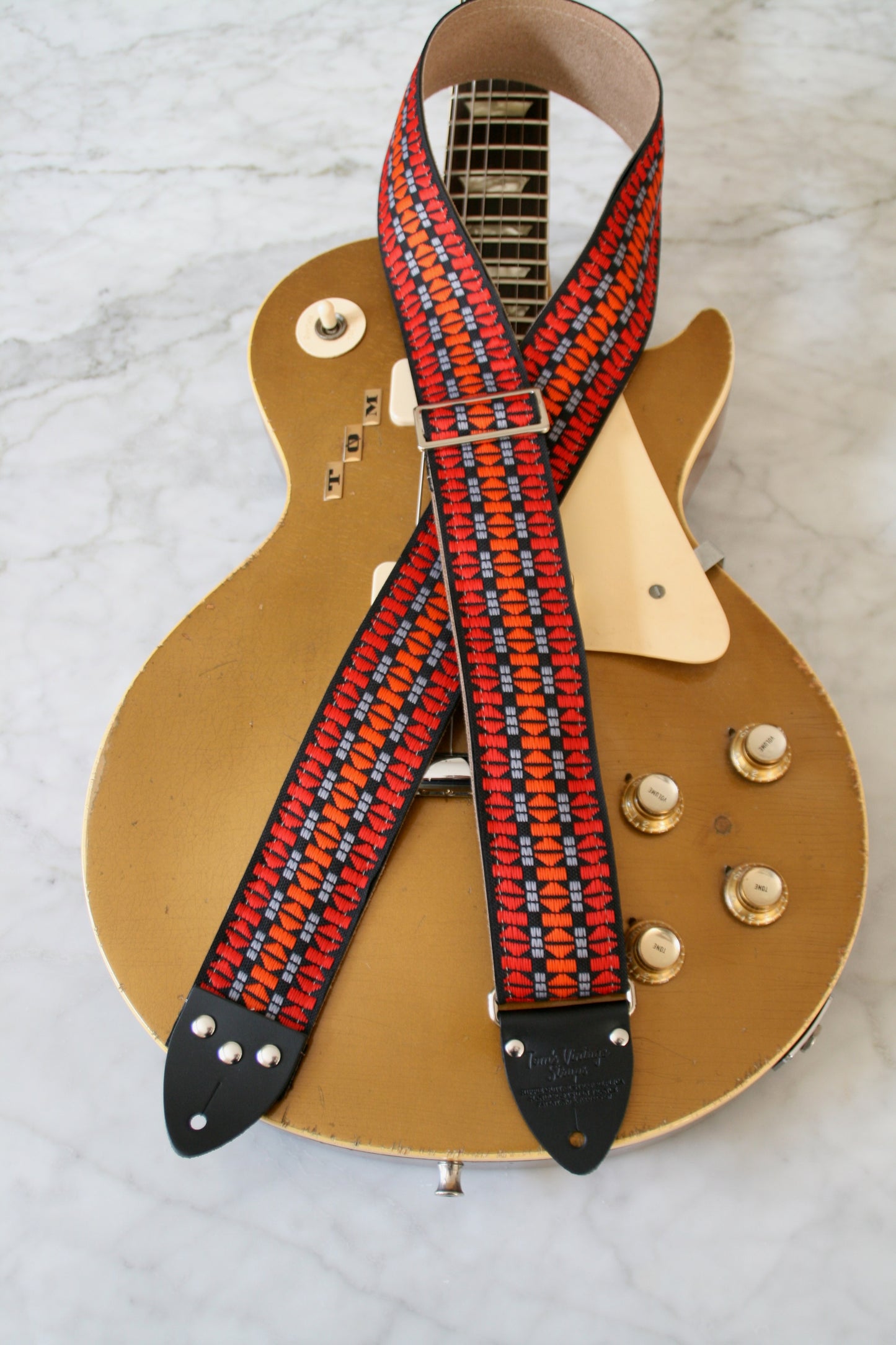 Red 'Nayra' Guitar/Bass Hippie Strap