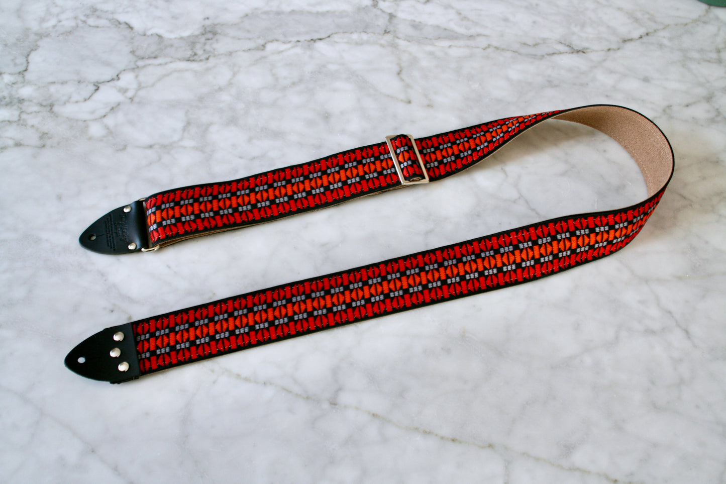 Red 'Nayra' Guitar/Bass Hippie Strap