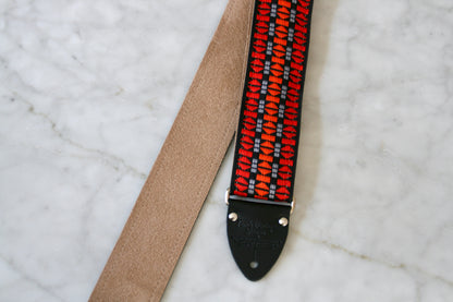 Red 'Nayra' Guitar/Bass Hippie Strap