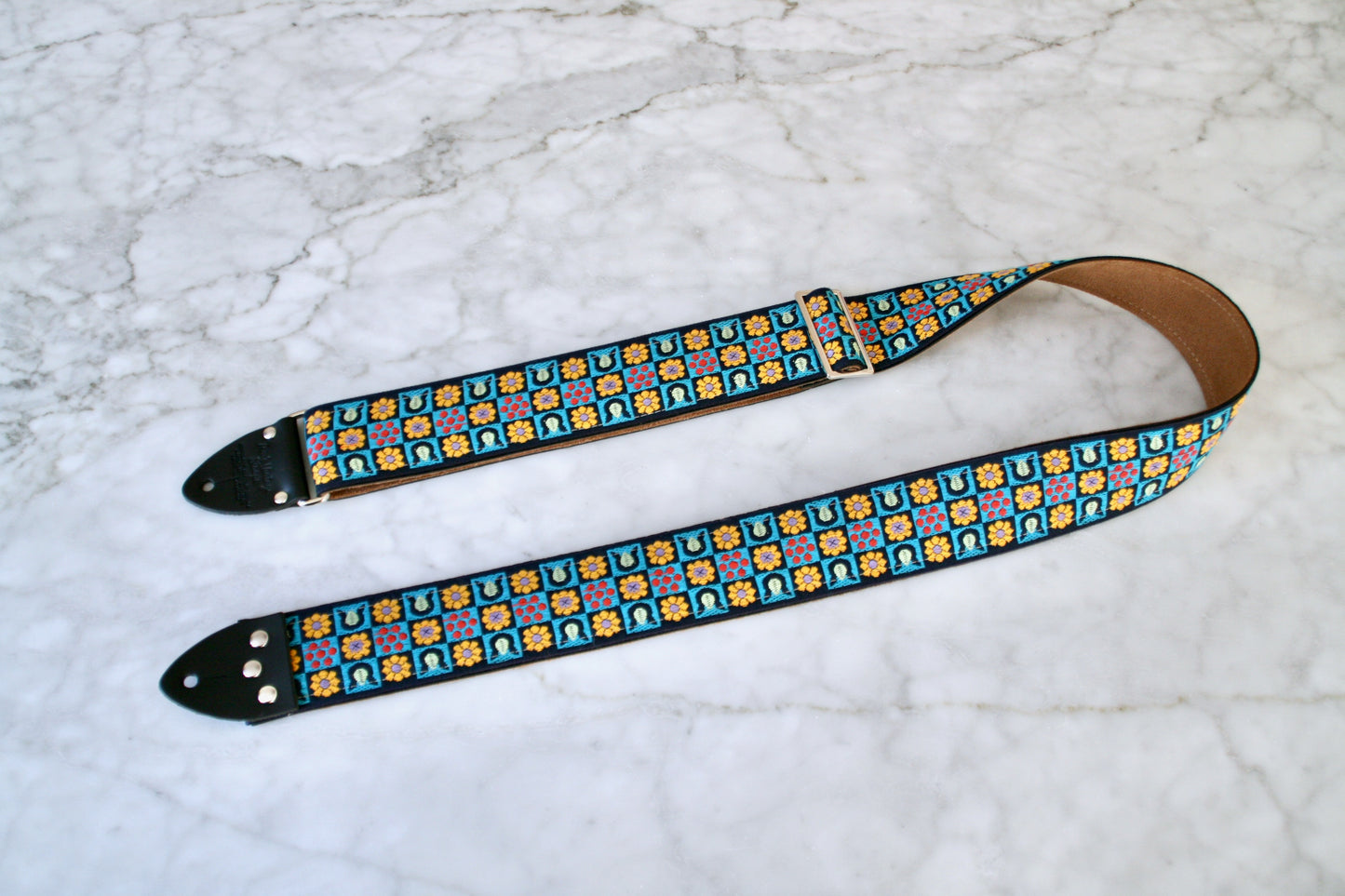 Turquoise 'Stella' Guitar/Bass Hippie Strap