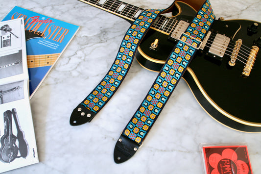 Turquoise 'Stella' Guitar/Bass Hippie Strap