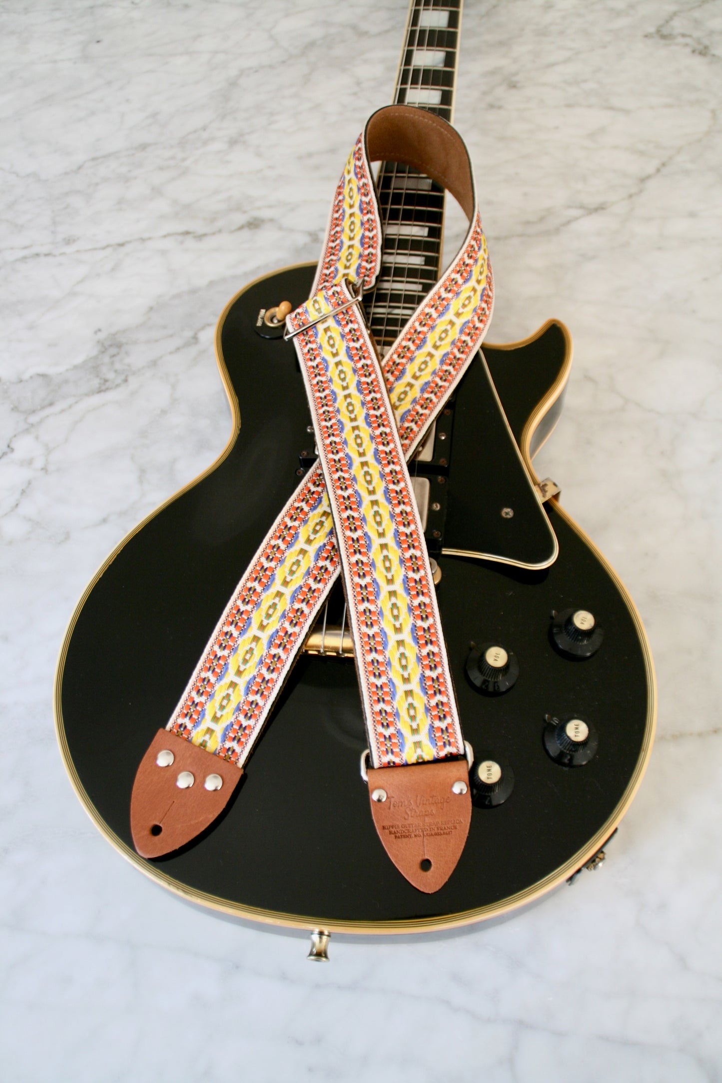 White 'Boho' Guitar/Bass Hippie Strap