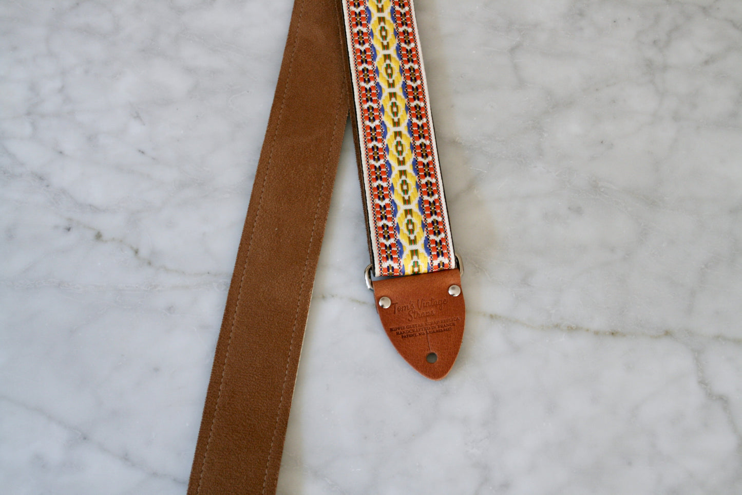 White 'Boho' Guitar/Bass Hippie Strap