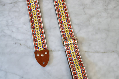 White 'Boho' Guitar/Bass Hippie Strap