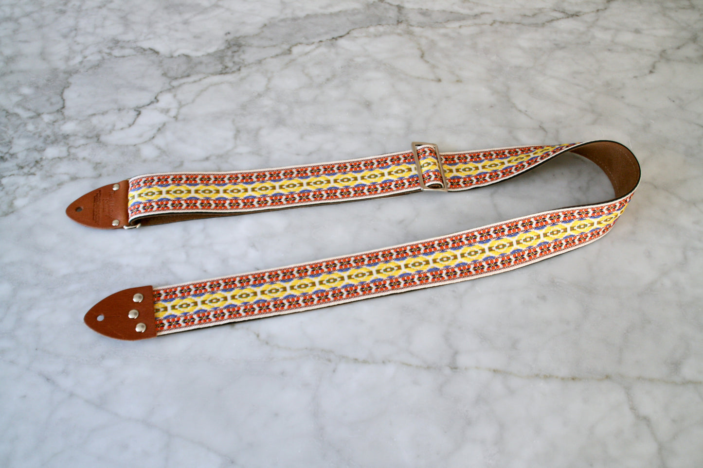White 'Boho' Guitar/Bass Hippie Strap