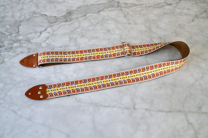 White 'Boho' Guitar/Bass Hippie Strap