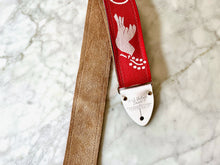Load image into Gallery viewer, Red &#39;Peace&#39; Guitar/Bass Hippie Strap
