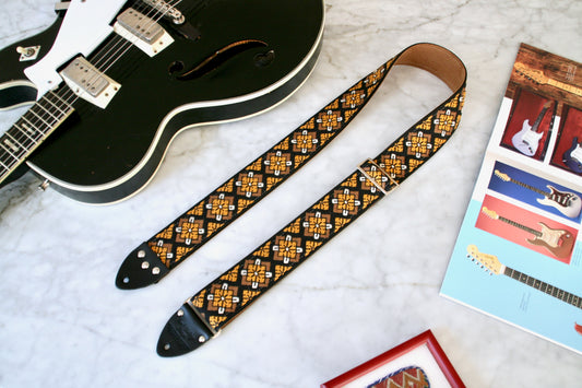 'Quatrefoil' Guitar/Bass Hippie Strap