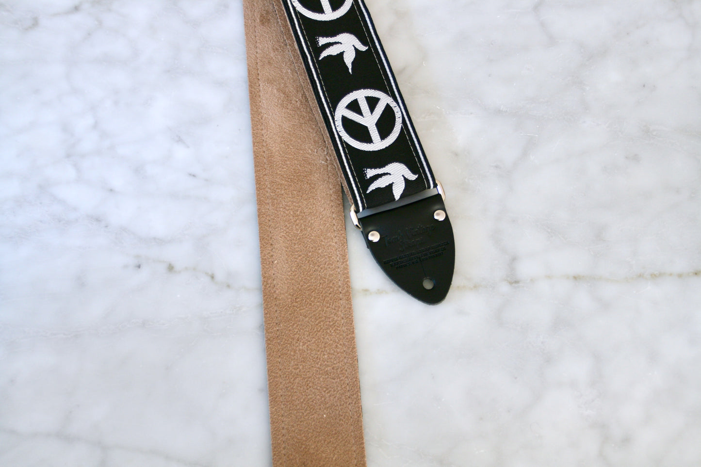 Black 'Peace' Guitar/Bass Hippie Strap