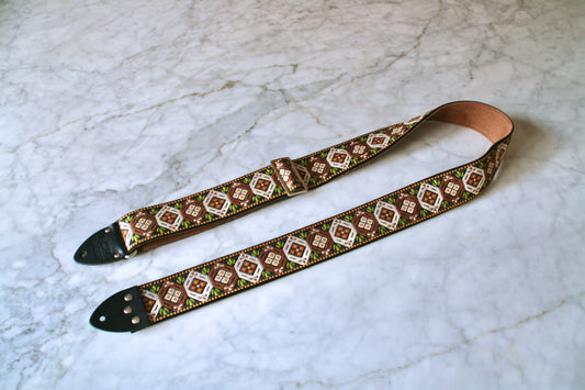 Rust 'Honeycomb'  Guitar/Bass Hippie Strap