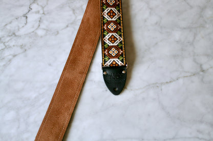 Rust 'Honeycomb'  Guitar/Bass Hippie Strap