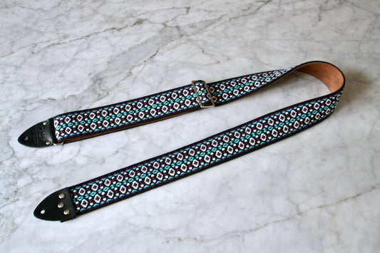 Purple 'Bullseye' Guitar/Bass Hippie Strap