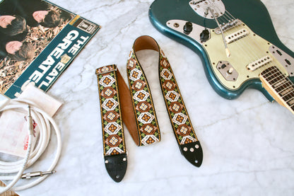 Rust 'Honeycomb'  Guitar/Bass Hippie Strap