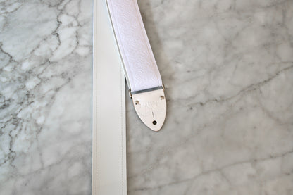 White 'Greenwich' Guitar/Bass Hippie Strap