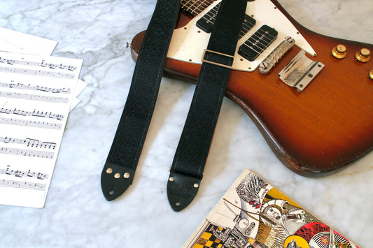 Black 'Greenwich' Guitar/Bass Hippie Strap
