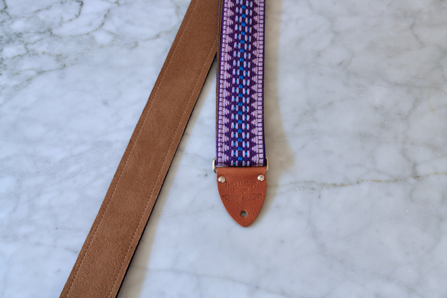 Purple 'Hooty' Guitar/Bass Hippie Strap