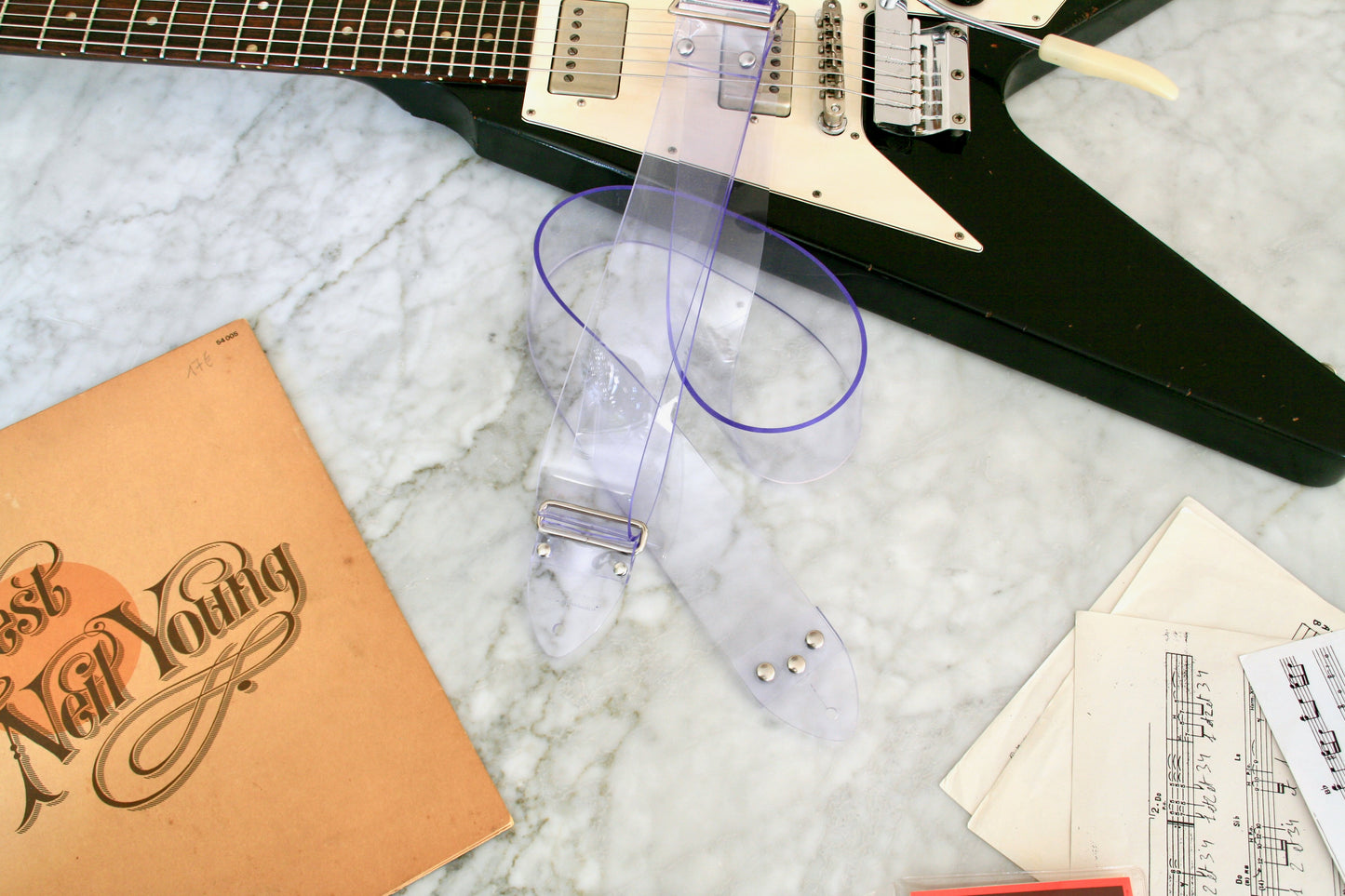 'Ghost' PVC Guitar/Bass Hippie Strap