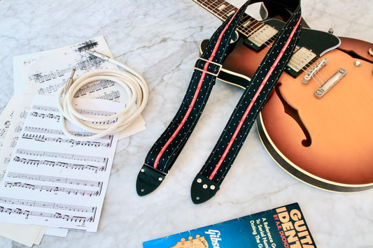 Black 'Lacroix' Guitar/Bass Hippie Strap