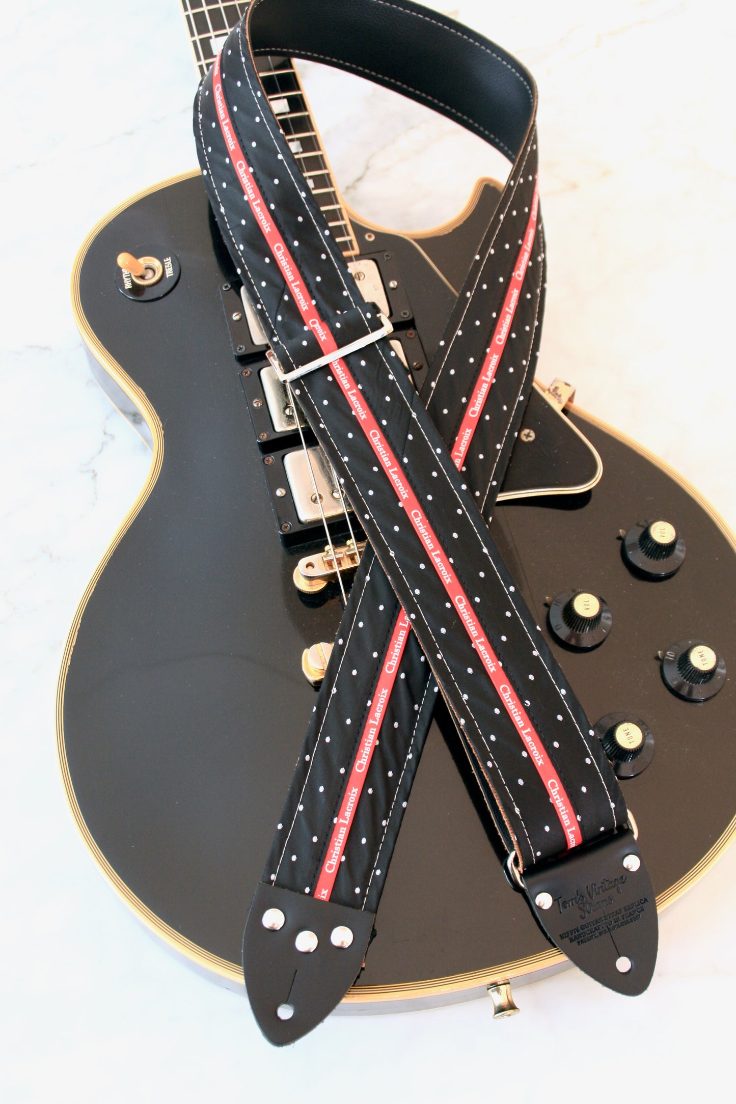 Black 'Lacroix' Guitar/Bass Hippie Strap