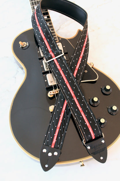 Black 'Lacroix' Guitar/Bass Hippie Strap
