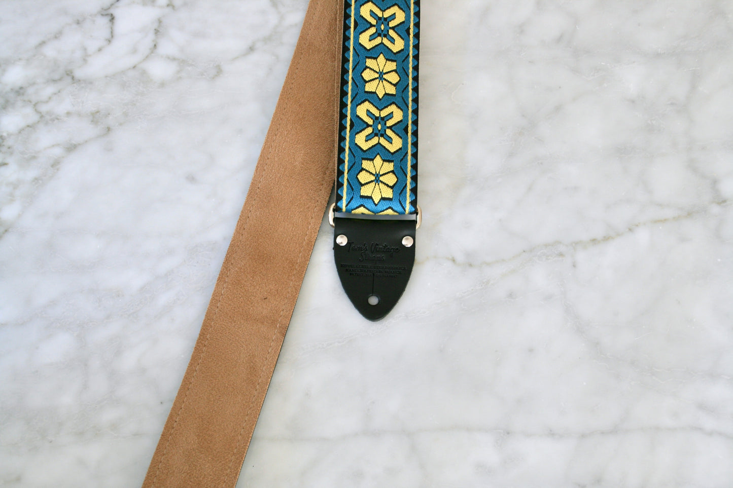 Turquoise 'Greenwich' Guitar/Bass Hippie Strap