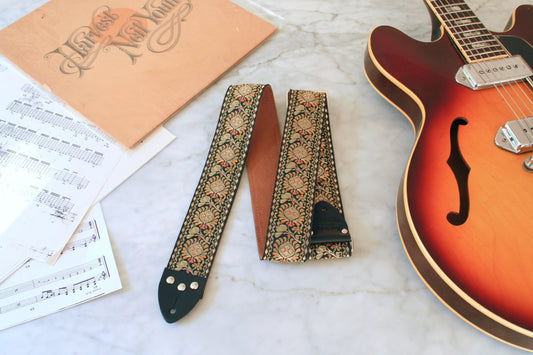 Bronze 'Peacock' Guitar/Bass Hippie Strap