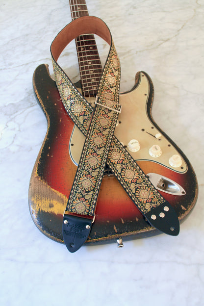 Bronze 'Peacock' Guitar/Bass Hippie Strap
