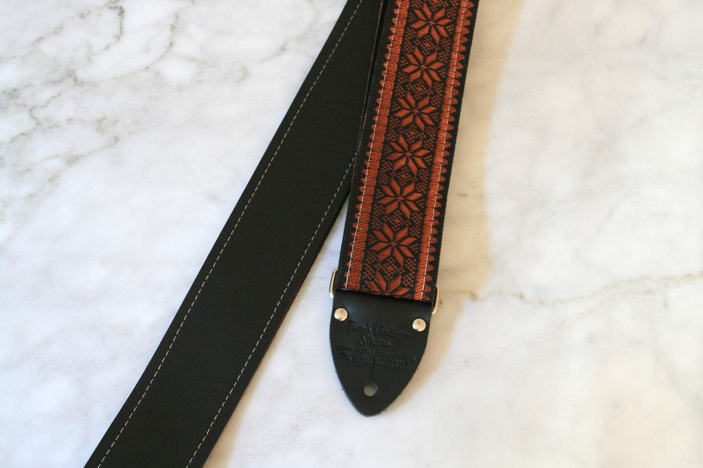 Bronze 'Poinsettia' Guitar/Bass Hippie Strap