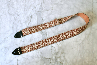 Beige 'Astrology' Guitar/Bass Hippie Strap