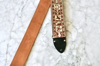 Beige 'Astrology' Guitar/Bass Hippie Strap