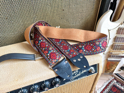 Ruby 'Peacock' Guitar/Bass Hippie Strap