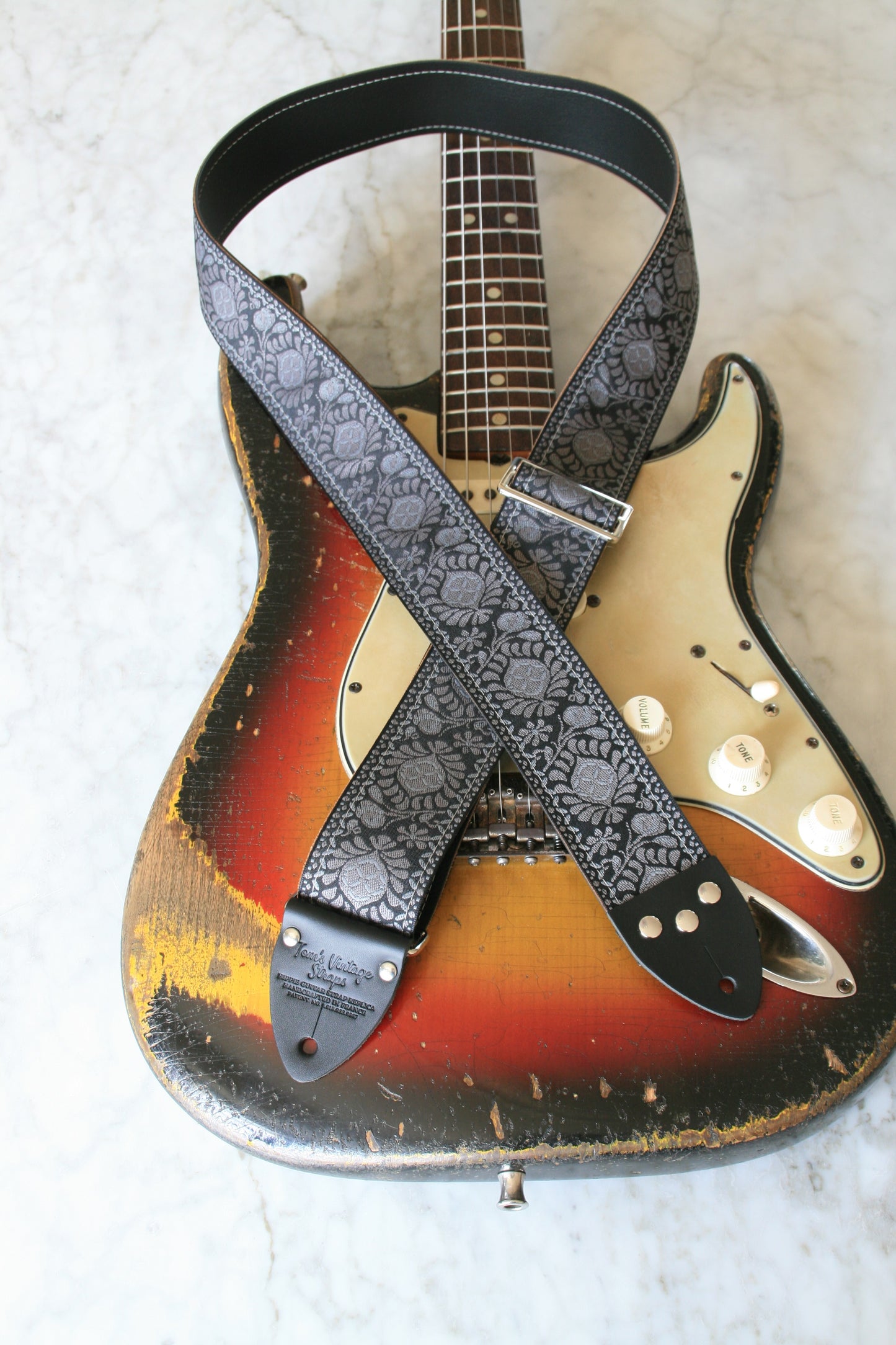 Onyx 'Peacock' Guitar/Bass Hippie Strap