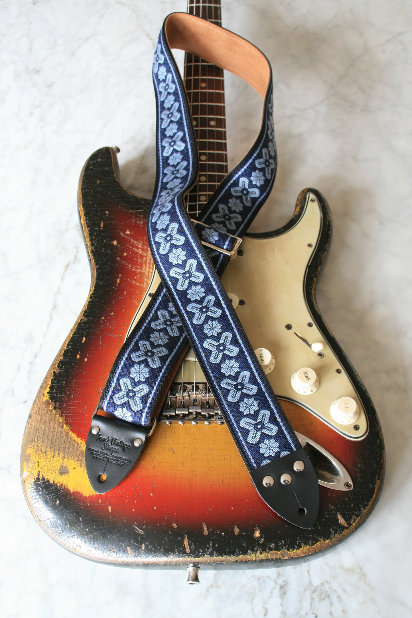 Indigo 'Greenwich' Guitar/Bass Hippie Strap